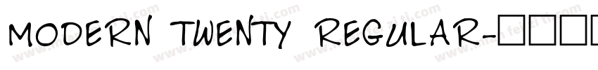 MODERN TWENTY REGULAR字体转换